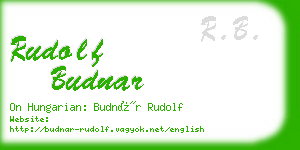 rudolf budnar business card